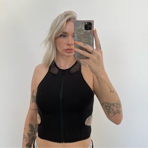 Nasty Gal black tech wear tank top